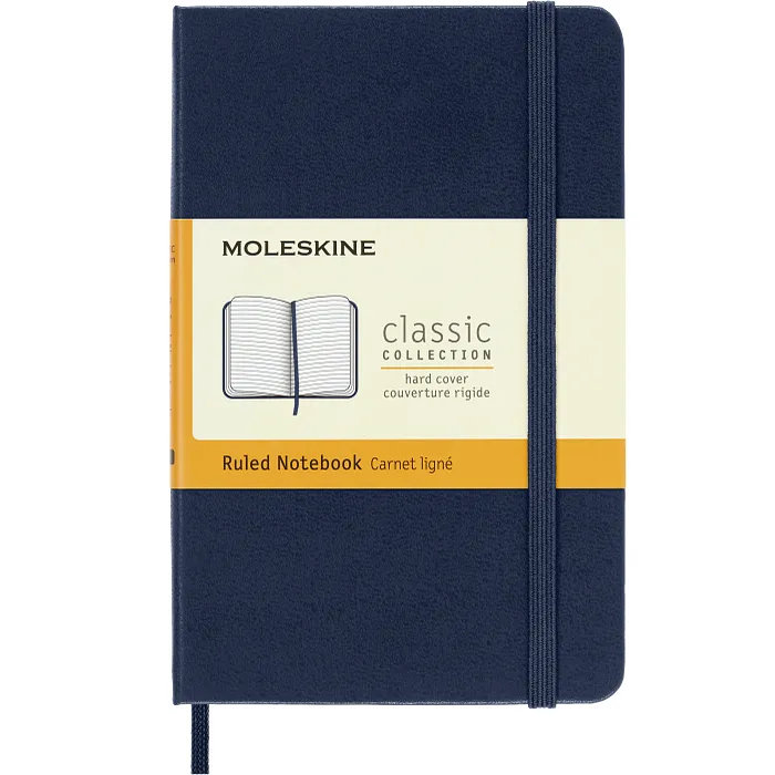 Libreta Clásica de Bolsillo Azul Zafiro Hoja Rayada Pasta Dura — Interior 4