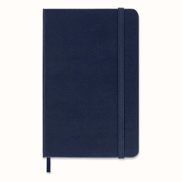 Libreta Clásica de Bolsillo Azul Zafiro Hoja Rayada Pasta Dura — Portada Plana