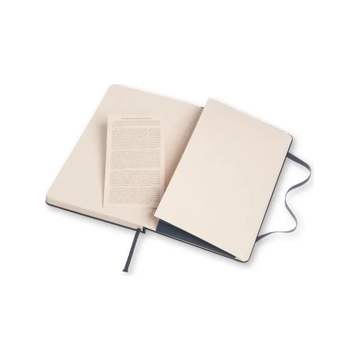 Libreta clásica grande azul zafiro hoja rayada pasta dura — Interior 2