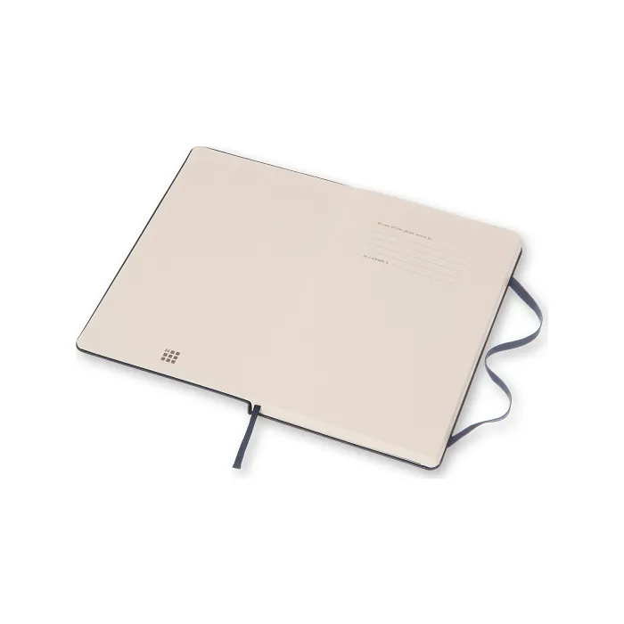 Libreta clásica grande azul zafiro hoja blanca pasta dura — Interior 2