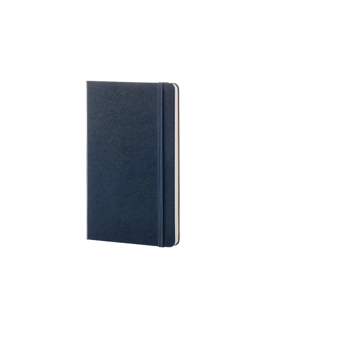Libreta Clásica Grande Azul Zafiro Hoja Blanca Pasta Dura