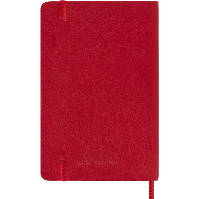 Libreta clásica de bolsillo escarlata hoja rayada pasta suave — 4a Forros