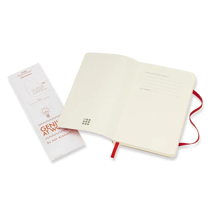 Libreta clásica de bolsillo escarlata hoja rayada pasta suave — Interior 2