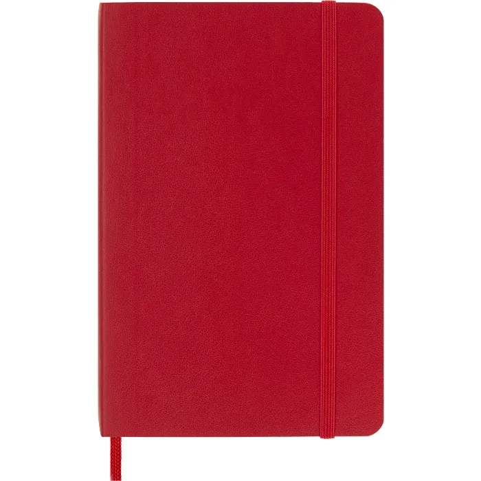 Libreta Clásica De Bolsillo Escarlata Hoja Rayada Pasta Suave