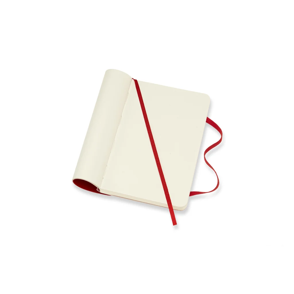 Libreta clásica de Bolsillo, Rojo escarlata, Lisa, Pasta suave