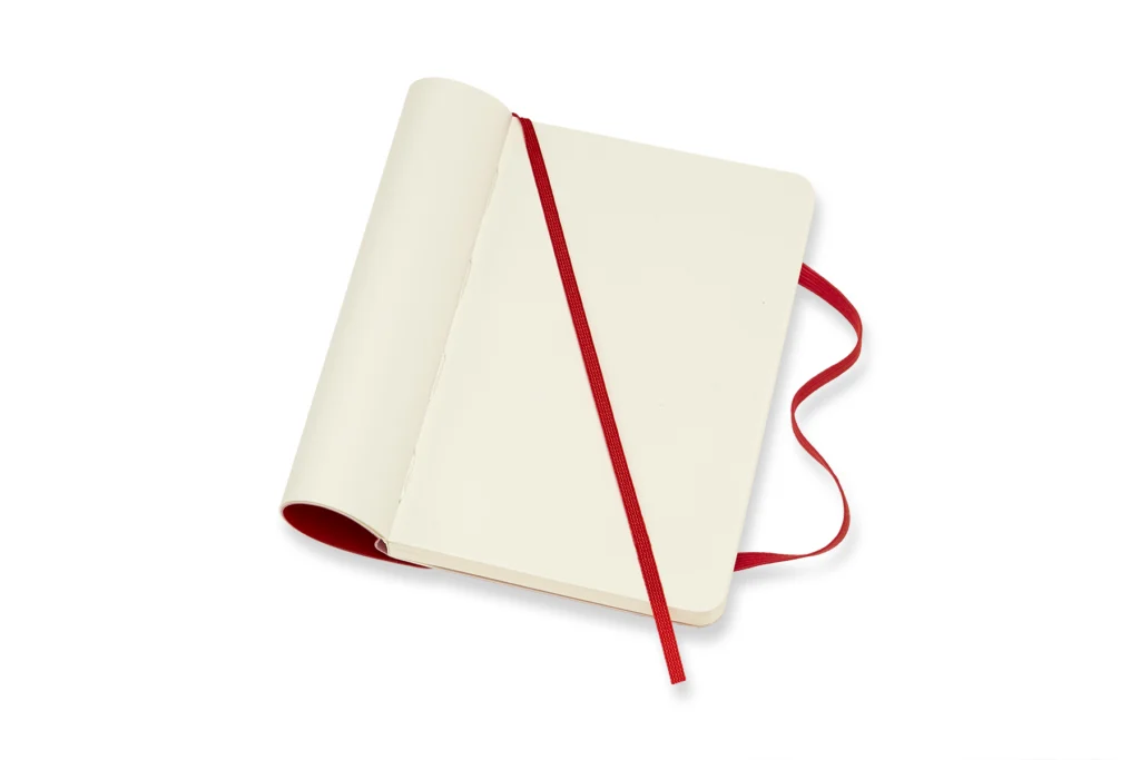 Libreta clásica de Bolsillo, Rojo escarlata, Lisa, Pasta suave