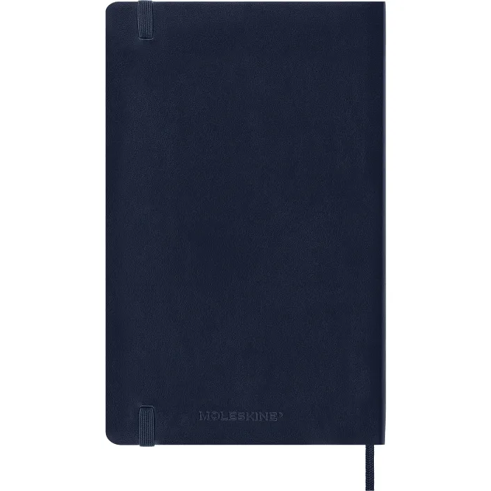 Libreta clásica grande azul zafiro hoja rayada pasta suave — 4a Forros