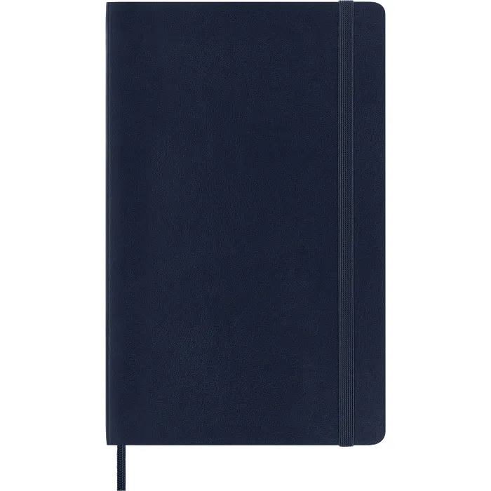 Libreta Clásica Grande Azul Zafiro Hoja Rayada Pasta Suave