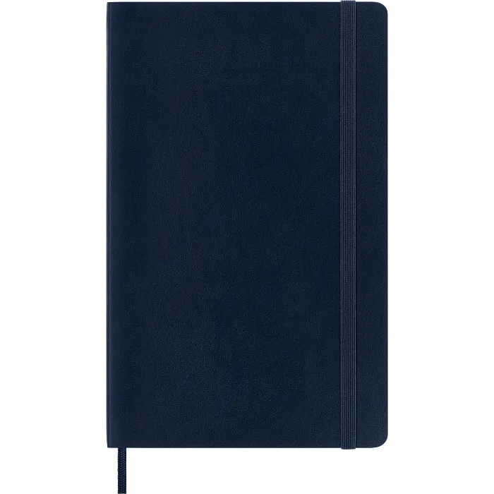 Libreta Clásica Grande Azul Zafiro Hoja Blanca Pasta Suave