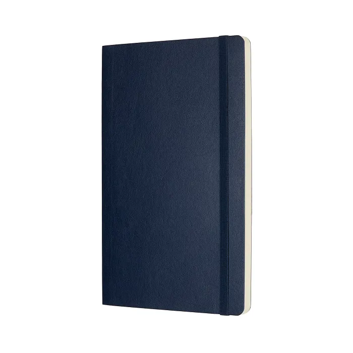 Libreta Clásica Grande Azul Zafiro Hoja Blanca Pasta Suave