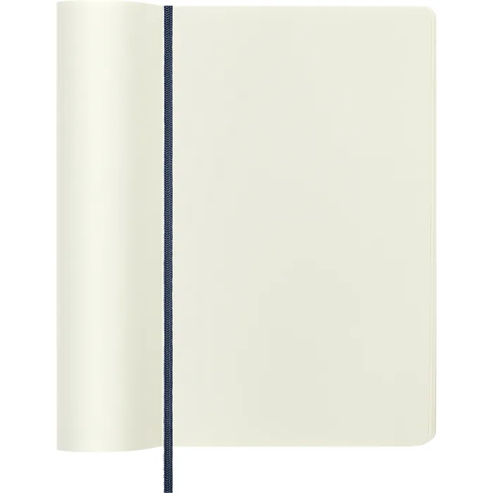 Libreta Clásica Grande Azul Zafiro Hoja Blanca Pasta Suave