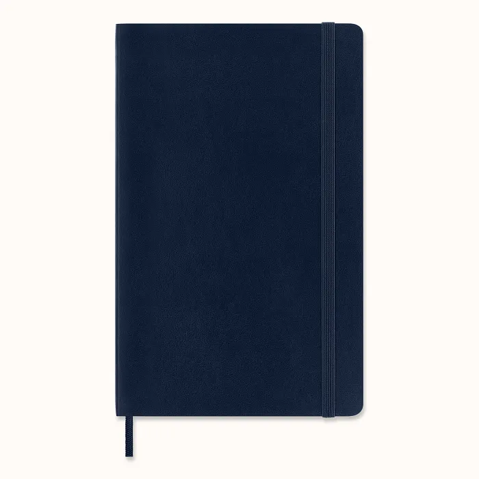 Libreta Clásica Grande Azul Zafiro Hoja Blanca Pasta Suave