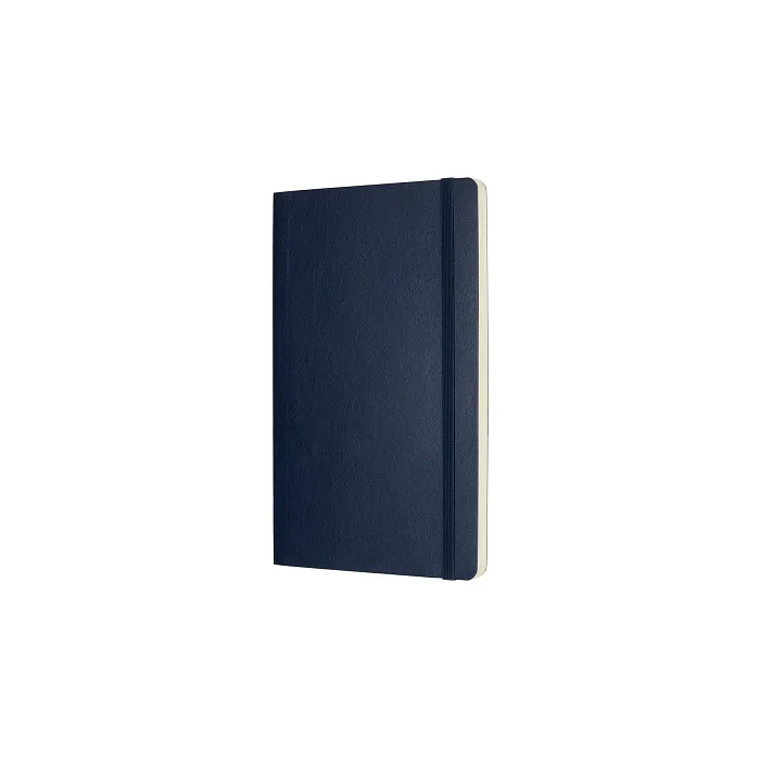 Libreta Clásica Grande Azul Zafiro Hoja Blanca Pasta Suave