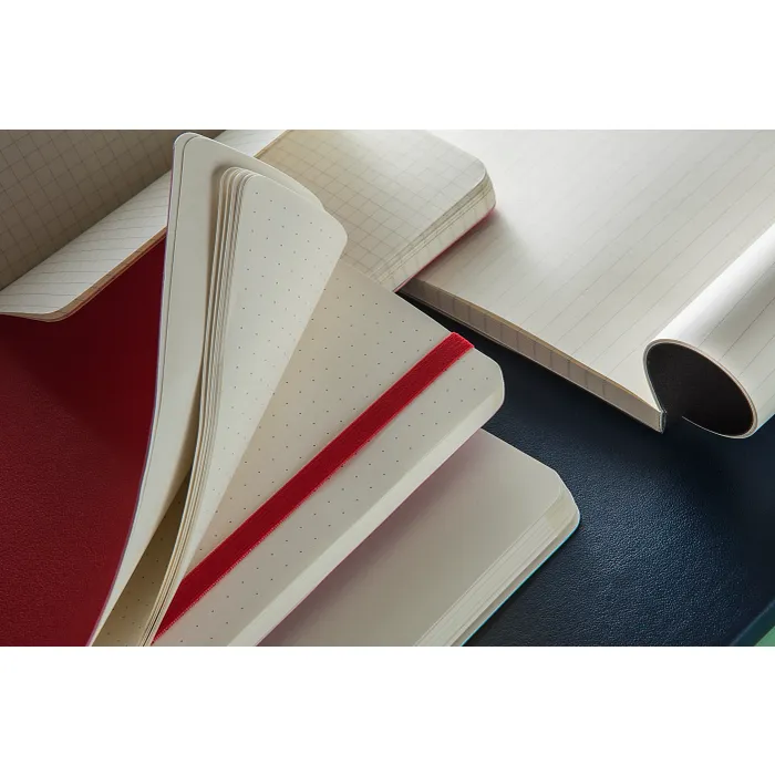 Libreta Clásica Grande Azul Zafiro Hoja Blanca Pasta Suave