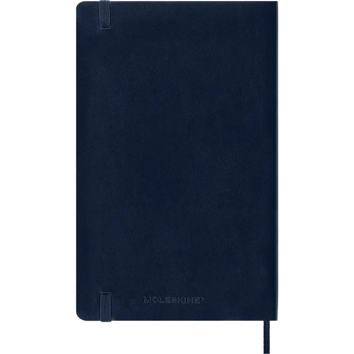 Libreta Clásica Grande Azul Zafiro Hoja Blanca Pasta Suave