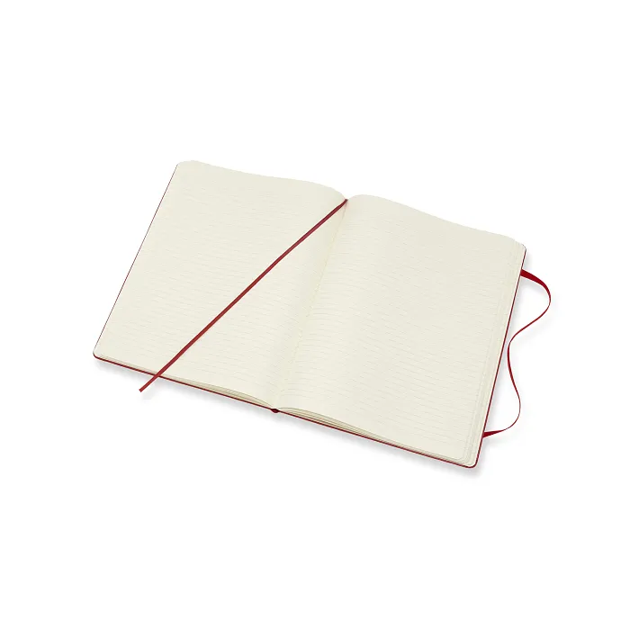Libreta clásica extra grande escarlata hoja rayada pasta dura — Interior 2