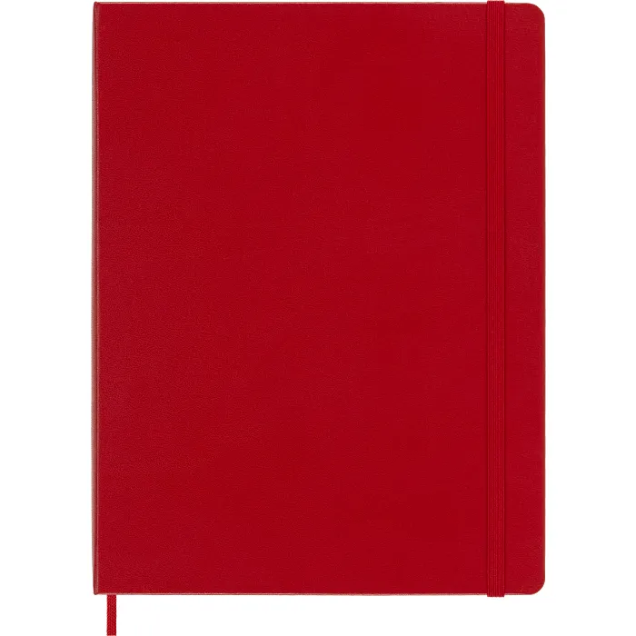Libreta Clásica Extra Grande Escarlata Hoja Rayada Pasta Dura