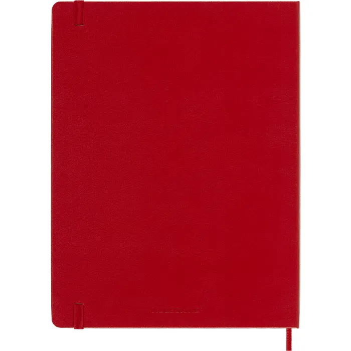 Libreta clásica extra grande escarlata hoja blanca pasta dura — 4a Forros