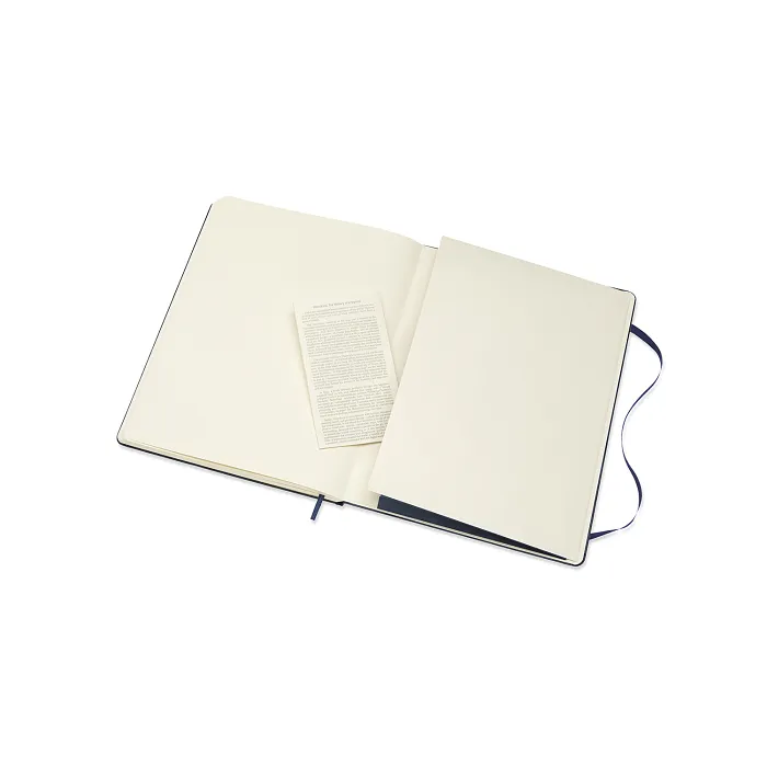 Libreta clásica extra grande azul zafiro hoja blanca pasta dura — Interior 3