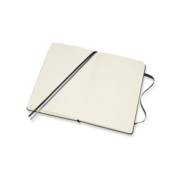Libreta LogBook Arte Negra Grande Con Hoja Punteada y Pasta Dura — Interior 3