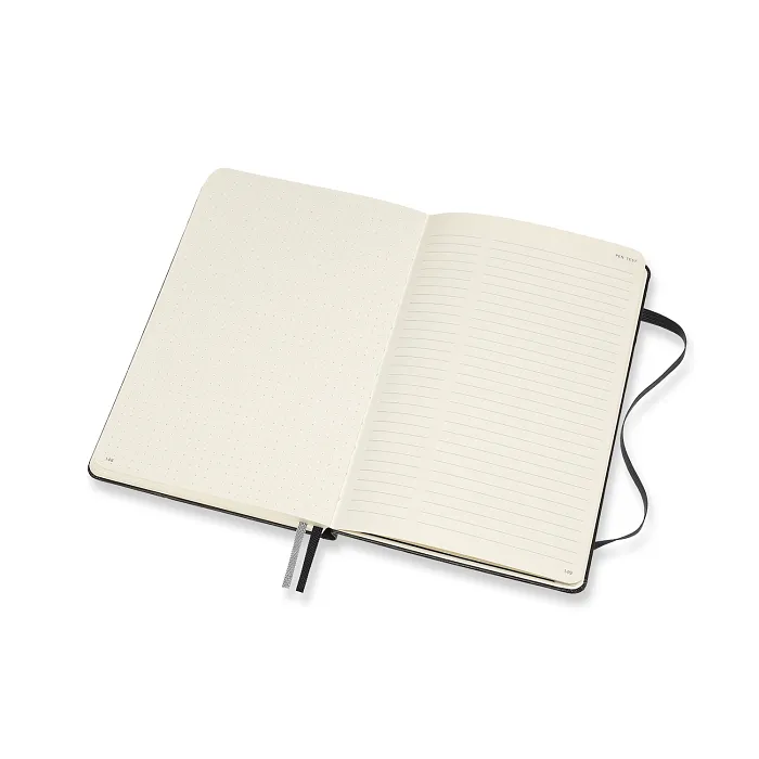 Libreta LogBook Arte Negra Grande Con Hoja Punteada y Pasta Dura — Interior 4