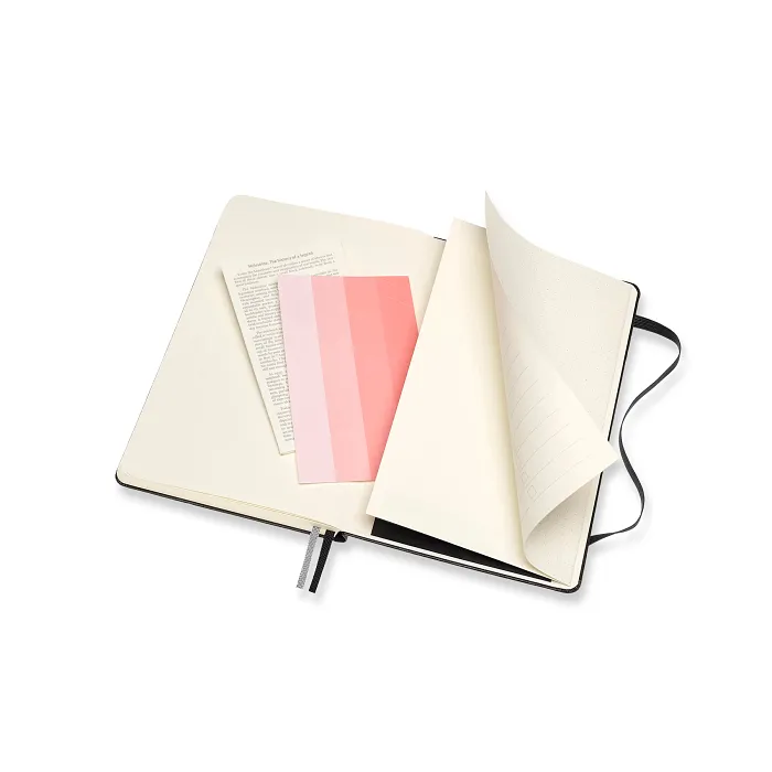 Libreta LogBook Arte Negra Grande Con Hoja Punteada y Pasta Dura
