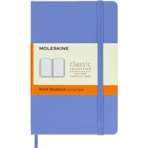 Libreta Clásica de Bolsillo Azul Hortensia Hoja Rayada Pasta Dura