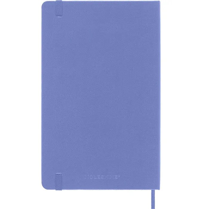 Libreta Clásica Grande Azul Hortensia Hoja Rayada Pasta Dura — 4a Forros