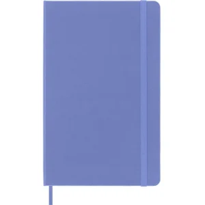 Libreta Clásica Grande Azul Hortensia Hoja Rayada Pasta Dura — Portada Plana