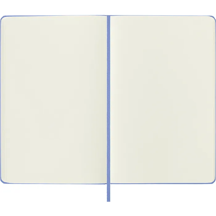 Libreta Clásica Grande Azul Hortensia Hoja Blanca Pasta Dura — Interior 2