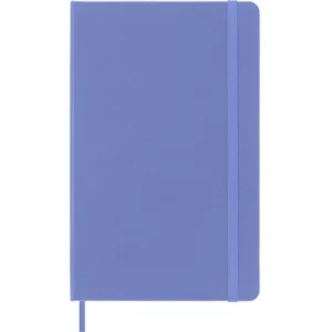 Libreta Clásica Grande Azul Hortensia Hoja Blanca Pasta Dura — Portada Plana