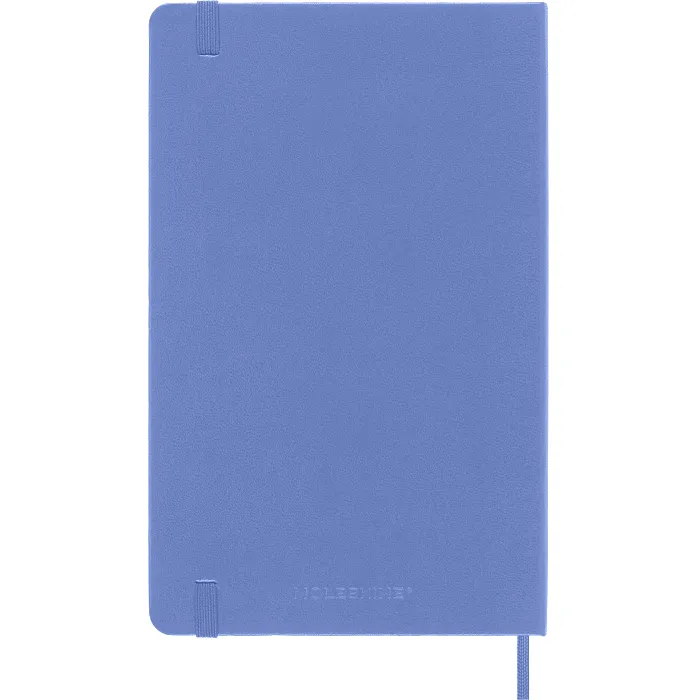Libreta Clásica Grande Azul Hortensia Hoja Blanca Pasta Dura