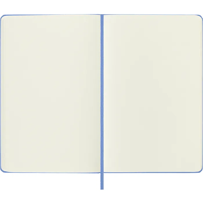 Libreta Clásica Grande Azul Hortensia Hoja Blanca Pasta Dura