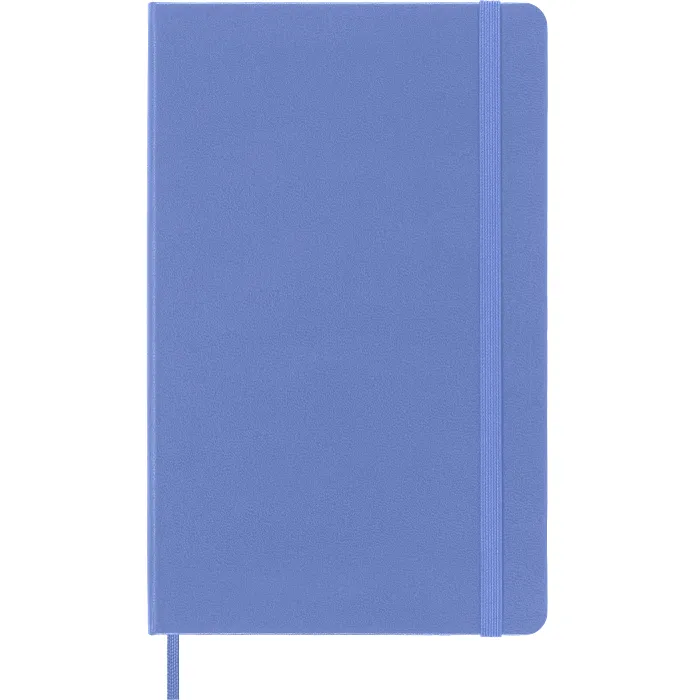 Libreta Clásica Grande Azul Hortensia Hoja Blanca Pasta Dura