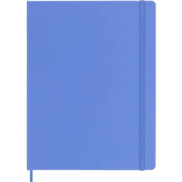 Libreta Clásica Extra Grande Azul Hortensia Hoja Rayada Pasta Dura