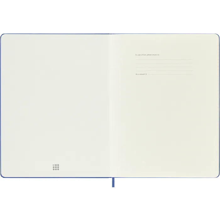 Libreta Clásica Extra Grande Azul Hortensia Hoja Rayada Pasta Dura
