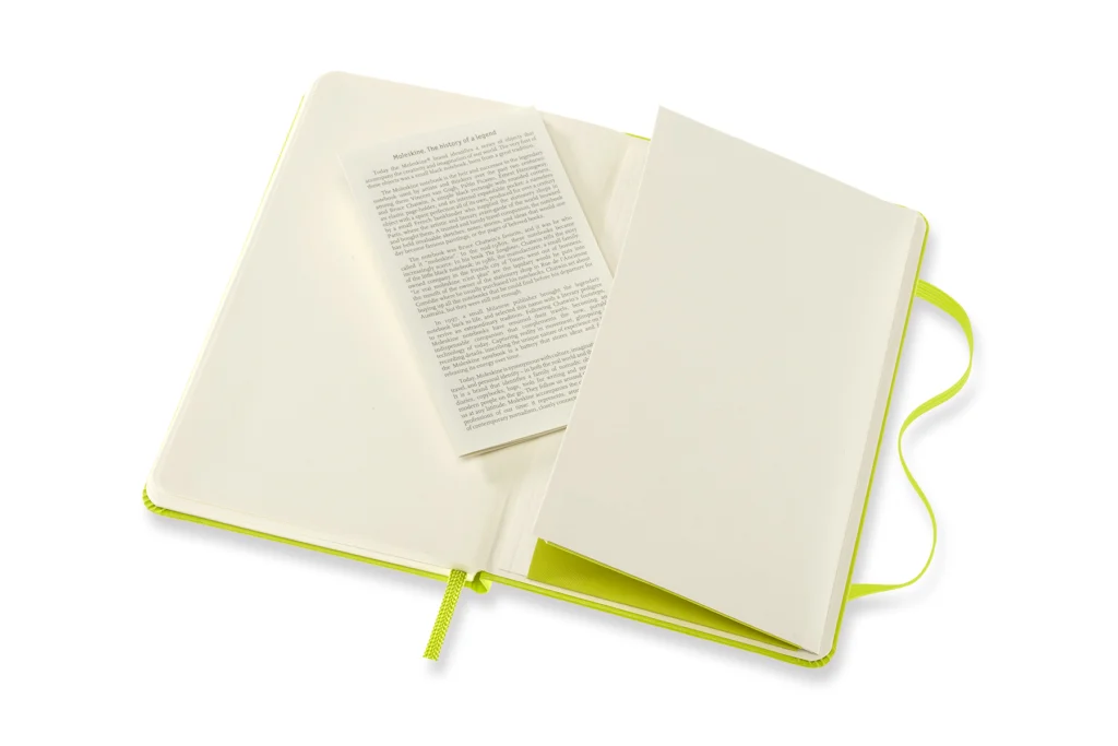 Libreta Clásica De Bolsillo, Verde Limón, Rayada, Pasta Dura