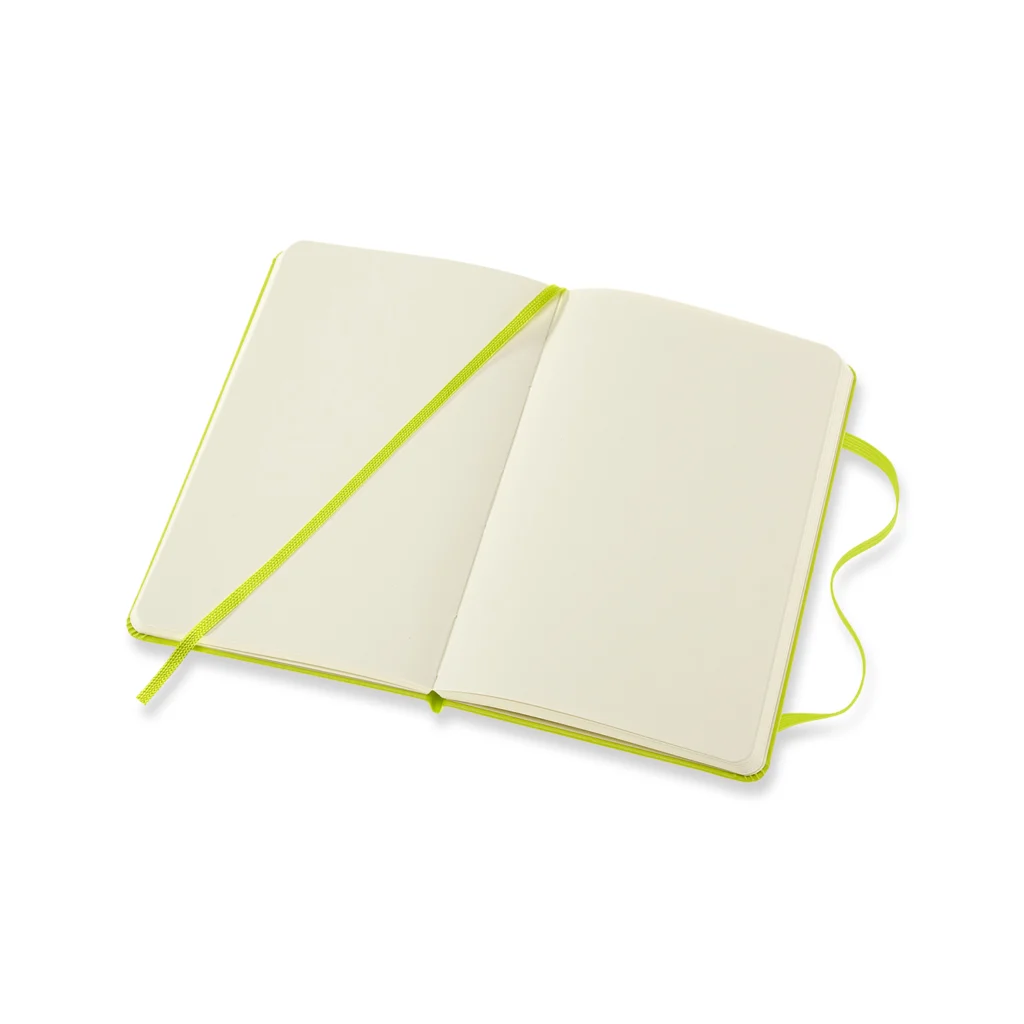 Libreta Clásica, Bolsillo, Verde limón, Lisa, Pasta Dura