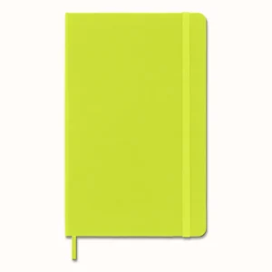 Libreta Clásica Grande Verde Limón Hoja Rayada Pasta Dura — Portada Plana