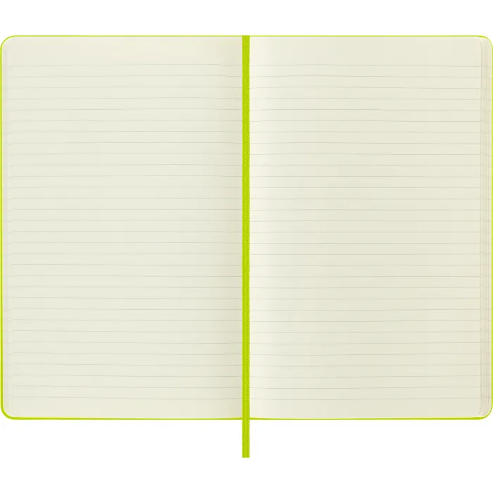 Libreta Clásica Grande Verde Limón Hoja Rayada Pasta Dura
