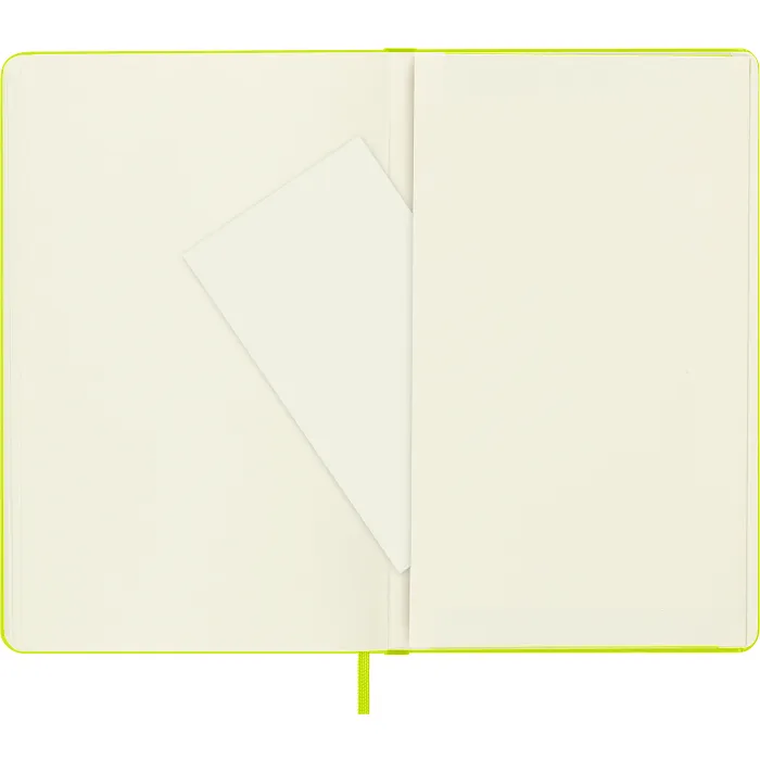 Libreta Clásica Grande Verde Limón Hoja Blanca Pasta Dura