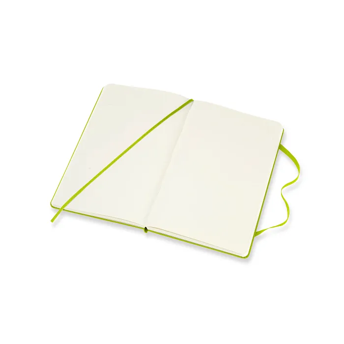 Libreta Clásica Grande Verde Limón Hoja Blanca Pasta Dura