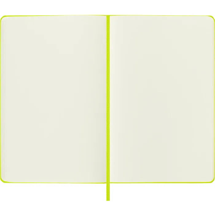 Libreta Clásica Grande Verde Limón Hoja Blanca Pasta Dura