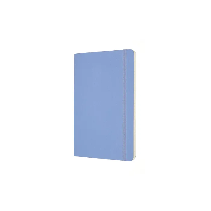 Libreta Clásica Grande Azul Hortensia Hoja Rayada Pasta Suave