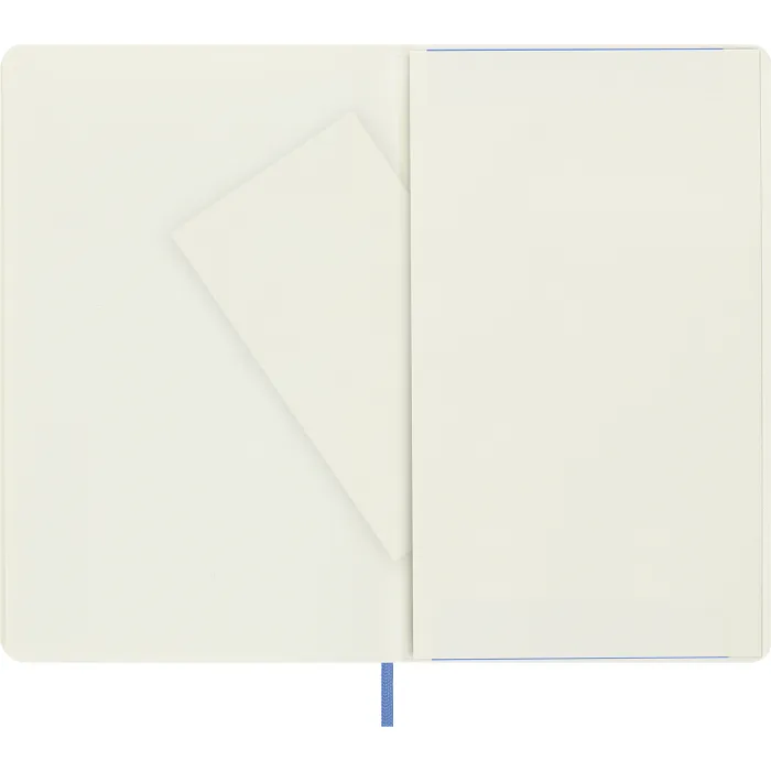 Libreta Clásica Grande Azul Hortensia Hoja Blanca Pasta Suave