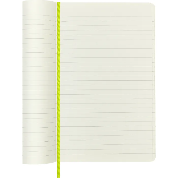 Libreta Clásica Grande Verde Limón Hoja Rayada Pasta Suave