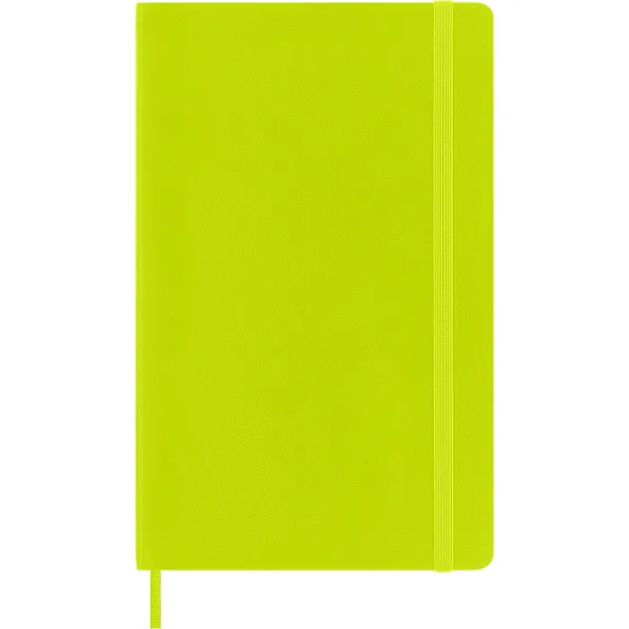 Libreta Clásica Grande Verde Limón Hoja Blanca Pasta Suave