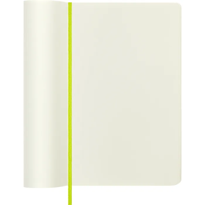 Libreta Clásica Grande Verde Limón Hoja Blanca Pasta Suave
