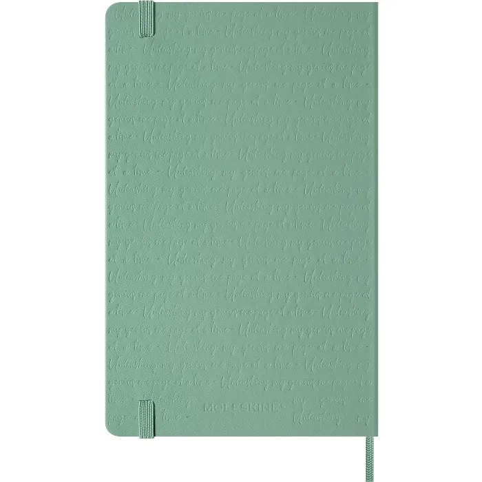 Libreta relieve, tapa dura, grande, hojas lisas, verde salvia — Interior 6