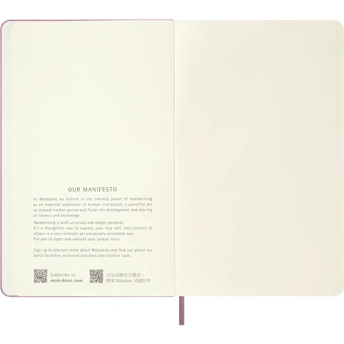 Libreta relieve, tapa dura, grande, hojas lisas, rosa majestuoso — Interior 3